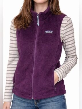 Patagonia R2 Fleece VTG Vest Burgundy Purple Full Zip Retro Gorpcore Outdoor